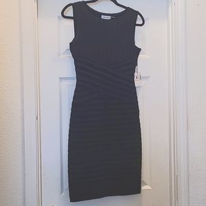 Calvin Klein textured black dress